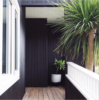 Sydney Harbour Paint Company Palm Beach Black is a water-based, colourfast black stain for most timber types.